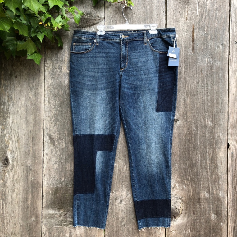 Universal Thread patchwork skinny jeans B5